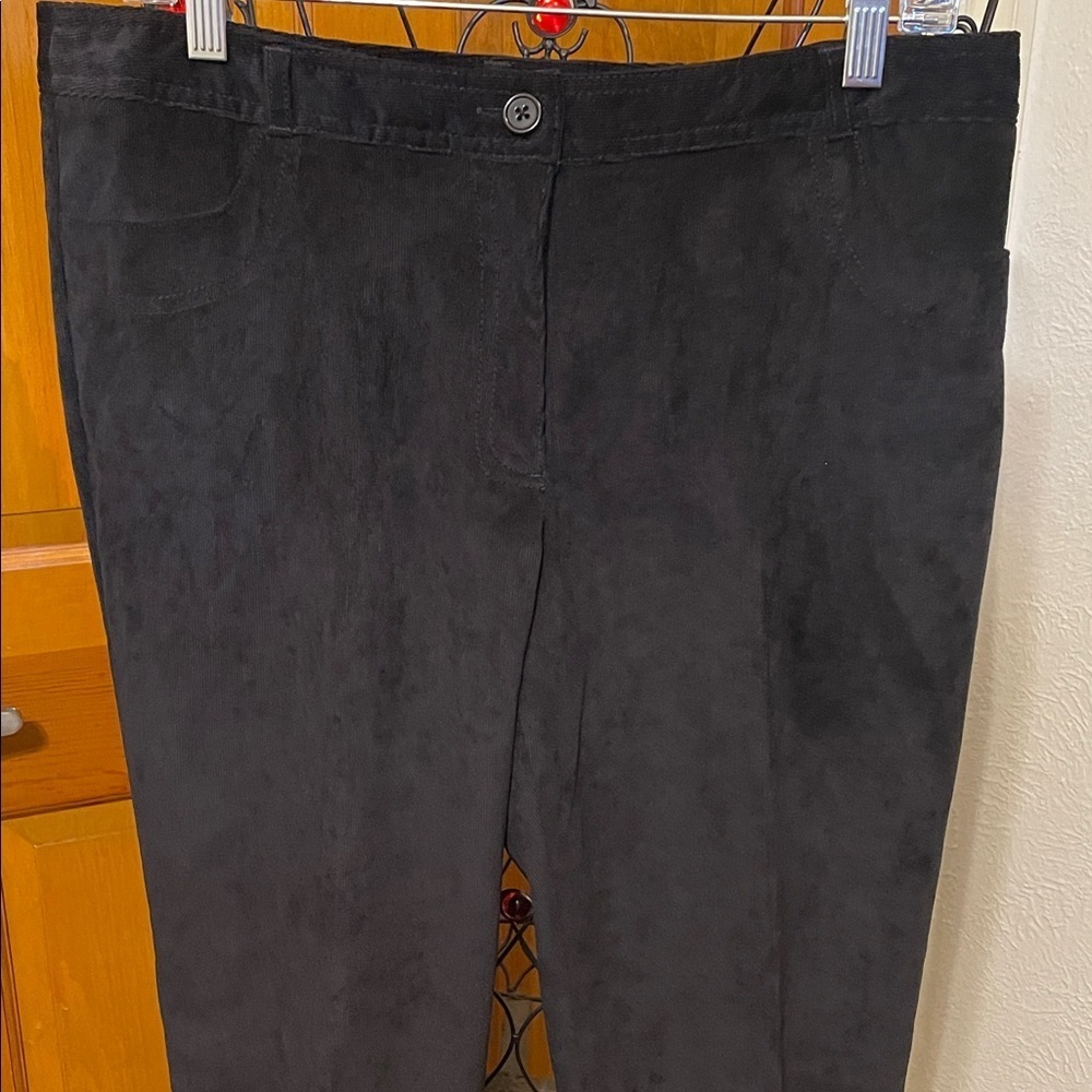 🖤🖤🖤BOGOHO 🖤🖤🖤Elegant Black Corduroy Dress Pants-12 - Picture 2 of 9